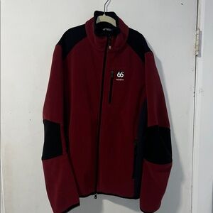 66° NORTH Red and Black Polartec Fleece Zip Jacket- Youth L